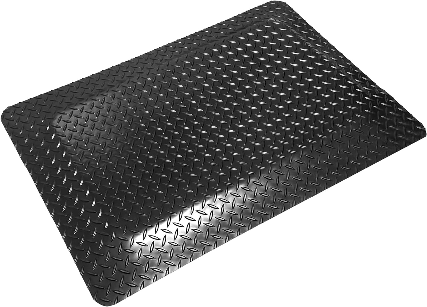 Rhino Mats, American Classic Diamond Anti-Fatigue Mats, Industrial Ergonomic Comfort Standing Mat for Work, Home, Garage, Office, Kitchen or Anywhere (Black 1" Thick, 2 FT. x 11 FT.)