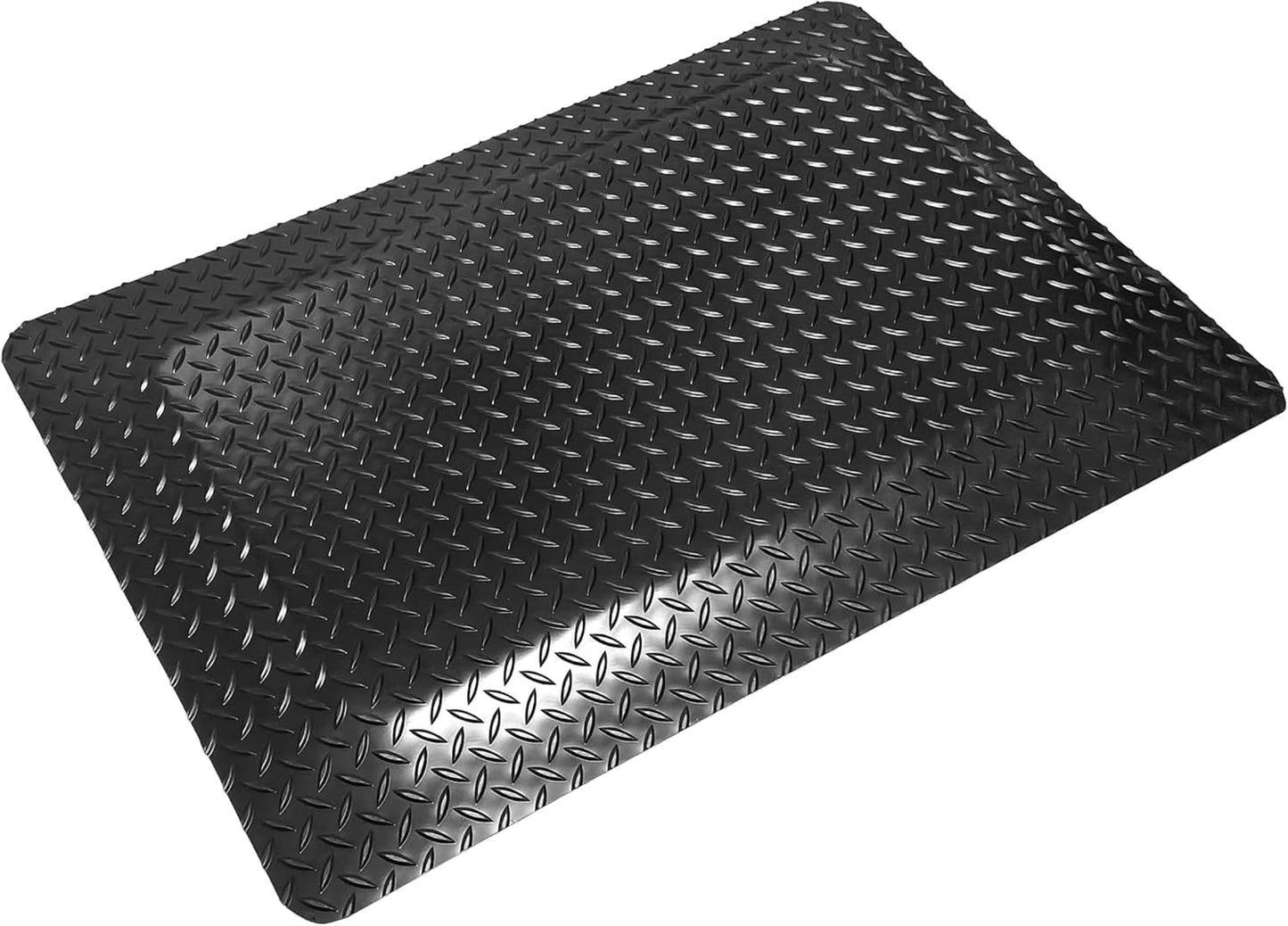 Rhino Mats, American Classic Diamond Anti-Fatigue Mats, Industrial Ergonomic Comfort Standing Mat for Work, Home, Garage, Office, Kitchen or Anywhere (Black 9/16" Thick, 3 FT. x 19 FT.)