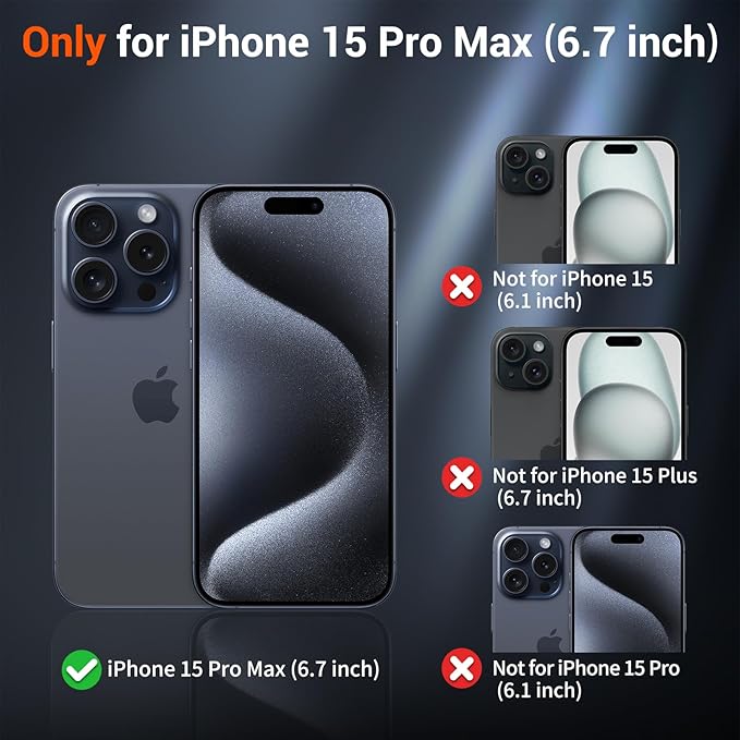 SUPFINE Magnetic for iPhone 15 Pro Max Case (Compatible with MagSafe) (Military Grade Drop Protection) Slim Translucent Matte Shockproof with Anti-Fingerprint Phone Case,Wine Red