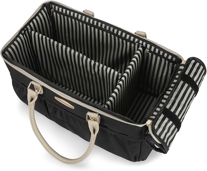 DOKUS & CO Luxe Diaper Caddy Organizer, Extra Large Collapsible Nursery Storage Tote for Baby Essentials & Travel