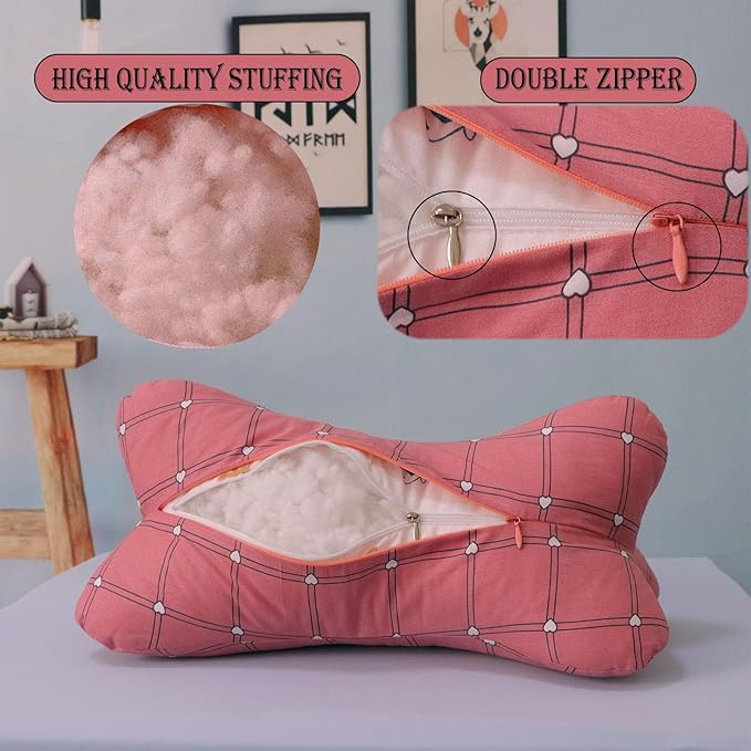 Neck & Cervical Pillows Dog Bone Shaped Travel Neck Pillows With Washable Removable Cover For Car Bus Truck Driving Comfort Head Rest Support Bone Pillows For Neck Chiropractic Pillow ( Size : B )