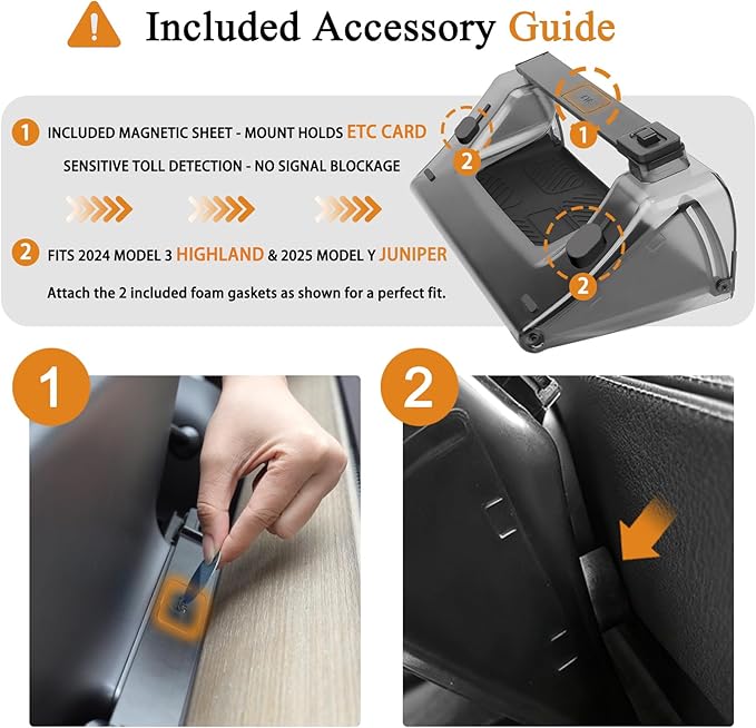 Canvcle Hidden Under Screen Storage Box for 2016-2026 Tesla Model Y/Model 3 Accessories,One‑click open & Silent Damping Slides Center Console Organizer (Fit New Model Y Juniper/Model 3 Highland)