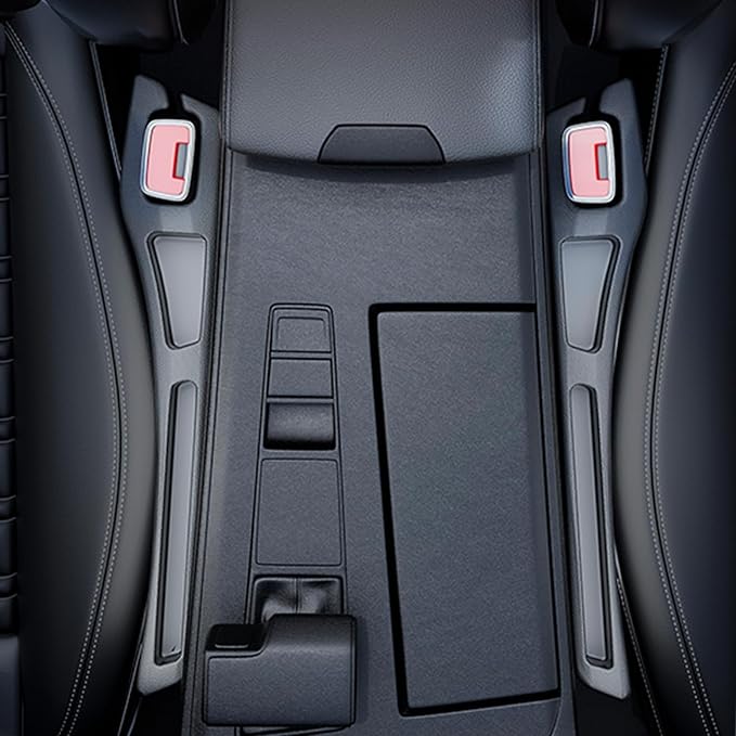 7F Car Seat Gap Filler Organiser,Between Seat Gap Filler, Centre Console Organiser, Universal Car Accessories, Fit SUV Truck Storage Black