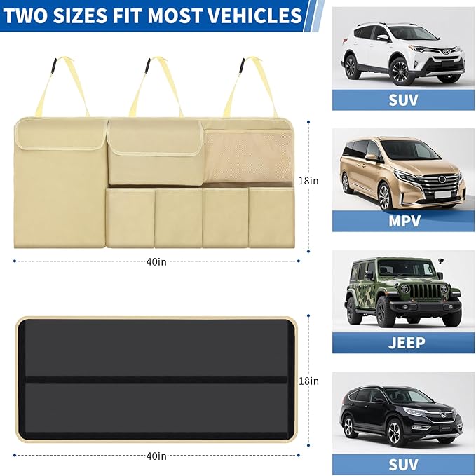 Car Trunk Organizer Backseat Hanging Organizer with Storage Pockets for Subaru Crosstrek, Forester, Outback, Ascent 2000-2024 2025 Car Accessories