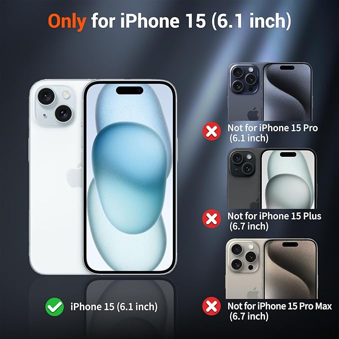 SUPFINE Magnetic for iPhone 15 Case (Compatible with MagSafe) (Military Grade Drop Protection) Translucent Matte Shockproof with Anti-Fingerprint Phone Case,Brown