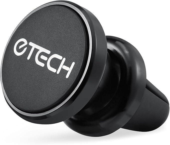 eTECH Magnetic Phone Car Mount Holder, Magnetic Mount Universal Air Vent for iPhone X / 8 Plus / 7 / 6S / 5S, Galaxy S5 / S6 / S7 / S8 / S9, Google Pixel, LG, & Other Smartphones (2Pack Black)