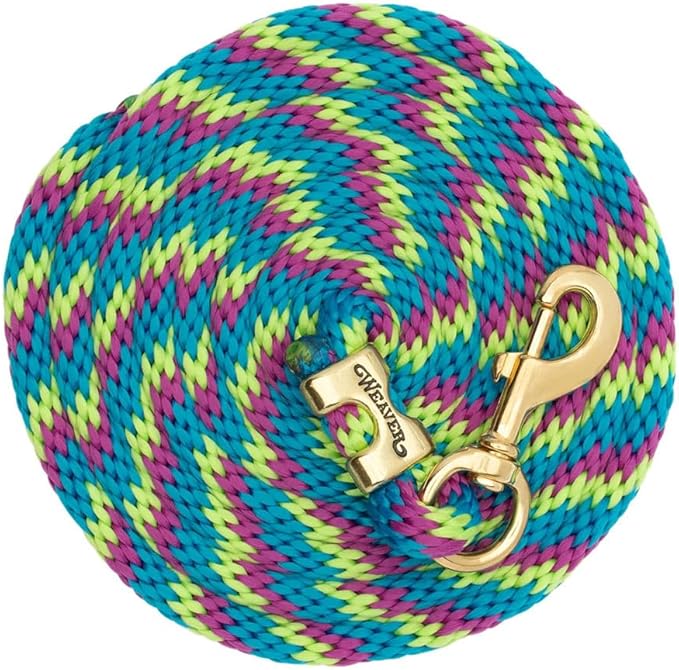 Weaver Equine Performance Lead Rope, Long Horse Lead Rope with Quick Halter Attachment, Soft Comfort Grip, Barn Horse Tack for Daily Use & Showing