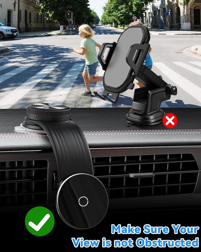 CloudValley for MagSafe Car Mount Detachable, 360° Adjustable Memory Alloy Arm Bendable Car Mount, Phone Holders for Car Dash Compatible with iPhone 17/16/15/14/13/12 & All Smartphones