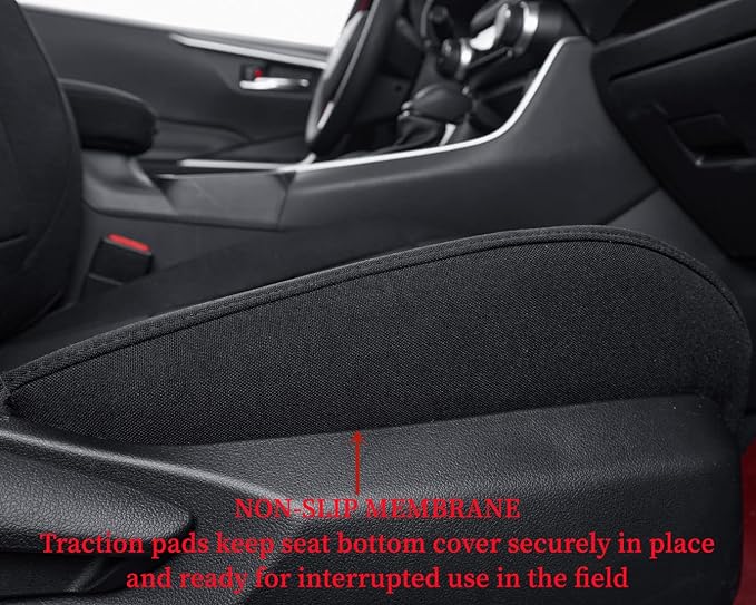 coverdream RAV4 PHEV Seat Covers Custom Fit for 2019-2024 2025 Toyota RAV4 Hybrid XSE,Hybrid SE,Prime SE/XSE,Full Coverage,Airbag Compatible,Polyester Car Seat Protector (Full Set,Black)