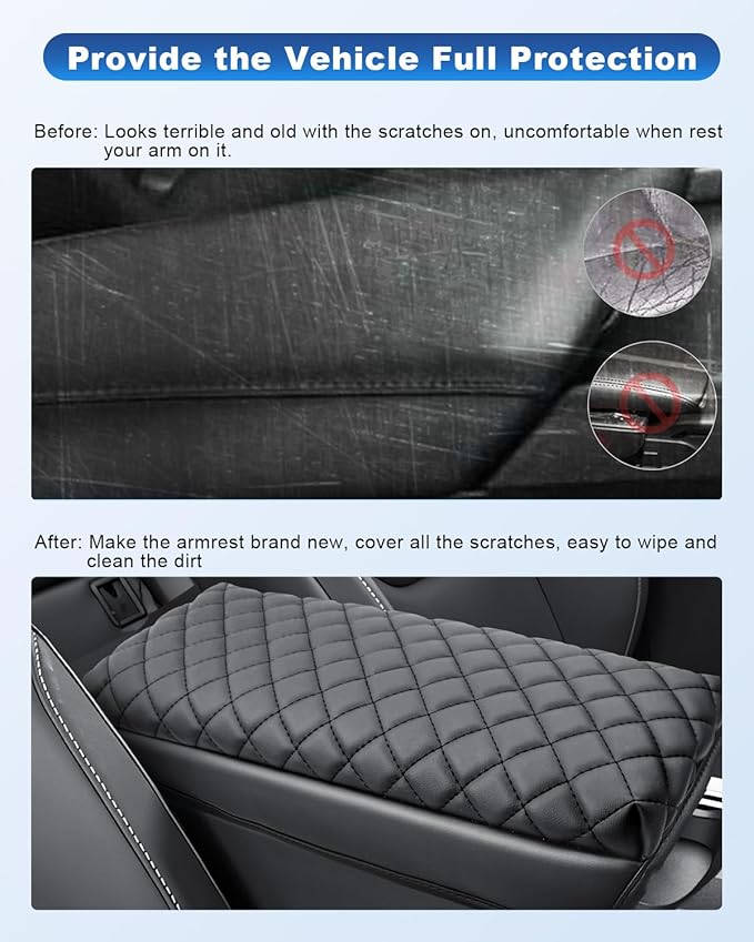 CDEFG for 2024 Toyota Prius Armrest Cover for 2023 2024 Prius Center Console Cover 2024 Prius Limited Prime XSE Accessories Middle Console Pad 2023 2024 Prius Arm Rest Protector