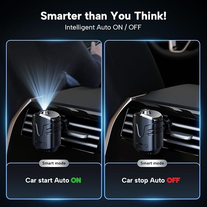 Star Lights for Car, Star Projector with Air Freshener, Ceiling Ambient Light with 6 Scents, Auto On/Off, Vent Clip Accent Light with Diffuser (Starry)