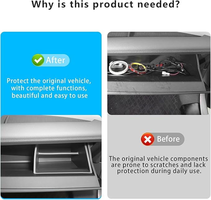 Glove Box Organizer for Toyota Sienna 2021-2026 Silicone Passenger Side Storage Box Increase Storage Space for Sienna Accessories Center Console(Gray)