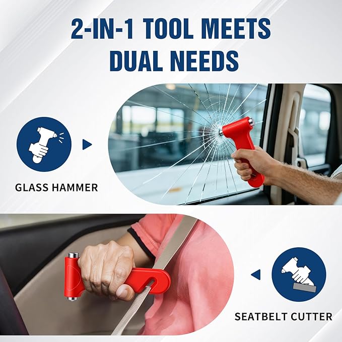 XOOL Car Emergency Kit with Jumper Cables, First Aid Kit, Tow Strap & Tool Set – Roadside Safety Kit for Cars, Trucks & SUVs