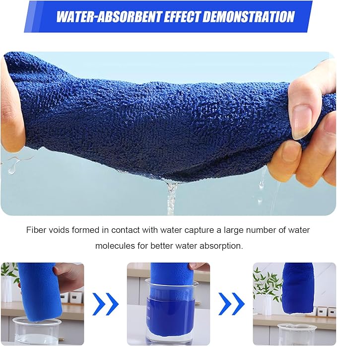 4PCS Microfiber Towels for Car, 12" x 16" 600GSM Cleaning Rags Ultra Absorbent Dusting Cloth, Scratch-Free Drying & Detailing Towel Wash Cloths for Car Interior & Exterior