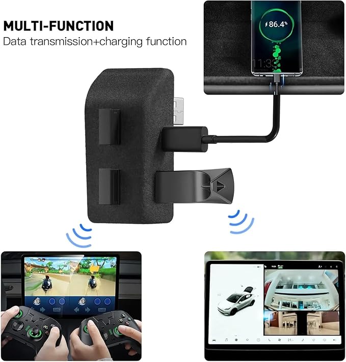 Glove Box Docking Station for Tesla Model Y USB Shunt Hub Docking Station Central Control Expander Glove Box Docking Docking for Tesla Model 3/Y Highland (My 2021-2024)