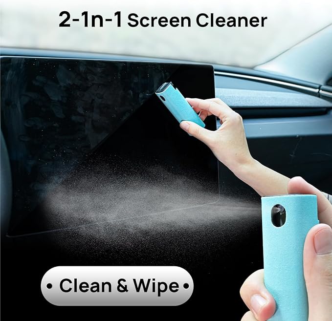 8PCS Customized Interior Cleaner kit for Tesla, Stain Remover, Safe on Vegan Leather, Tesla Cleaning kit Products for Dash/Console/Door/Interior, Cleaning Kit for Tesla Model 3/Y/S/X Accessories