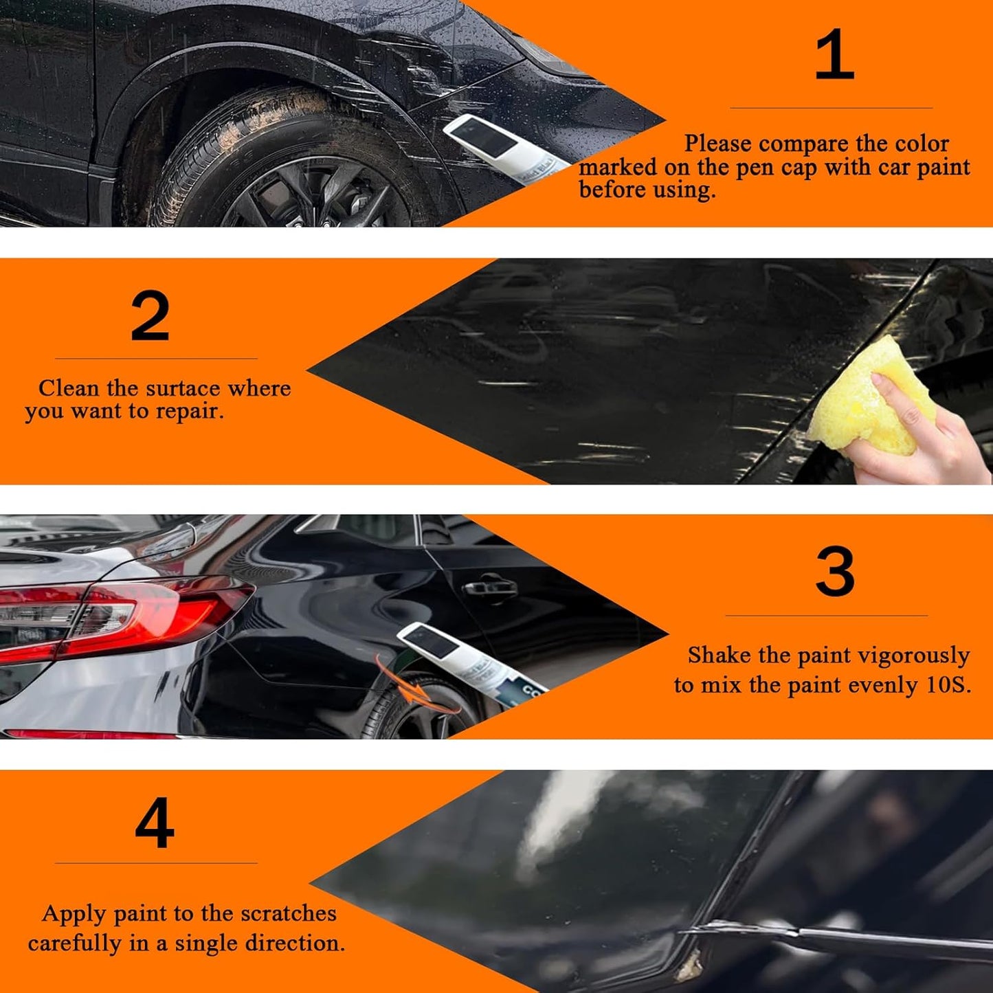 Urban Gray Pearl(NH-912P) Touch Up Paint Compatible with Honda, Car Paint Pen Scratch Repair Two-In-One Touch Up Paint, Premium Car Scratch Remover for Deep Scratches