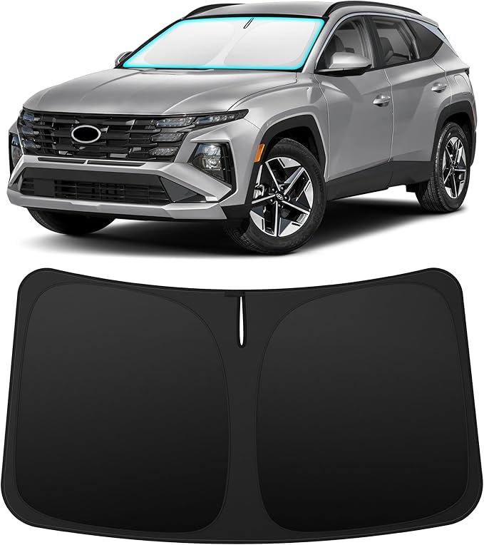 INSAUTO Custom Fit Windshield Sun Shade Accessories for Hyundai Tucson 2022-2026, Foldable Front Window Sunshade, UV & Heat Reflector, Keeps Interior Cool, Includes Storage Bag