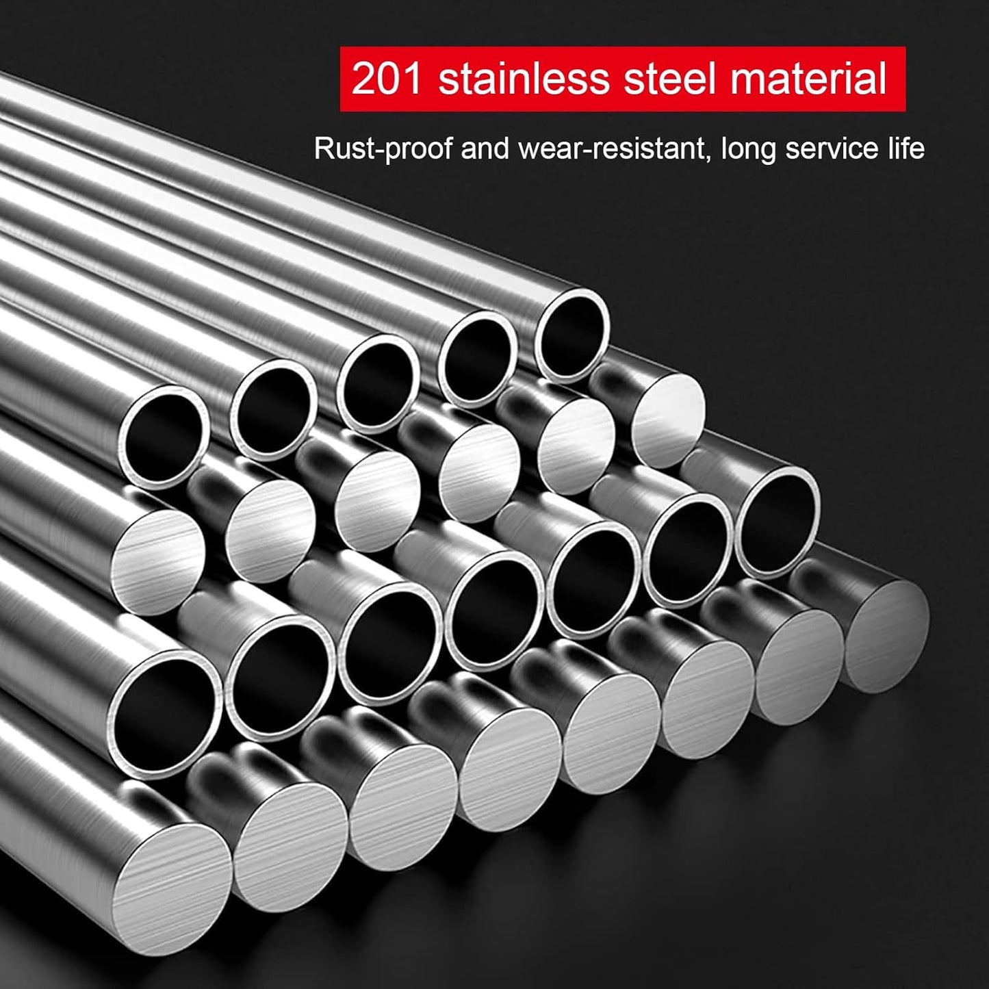 Stainless Steel Parking Bollards for Driveway, Industrial Safety Bollards Reflective Channelizer Post, Parking Barrier, Sturdy and Durable, Easy to Install, for Crowd Control(Silver (1pcs),7.6*60cm/3*