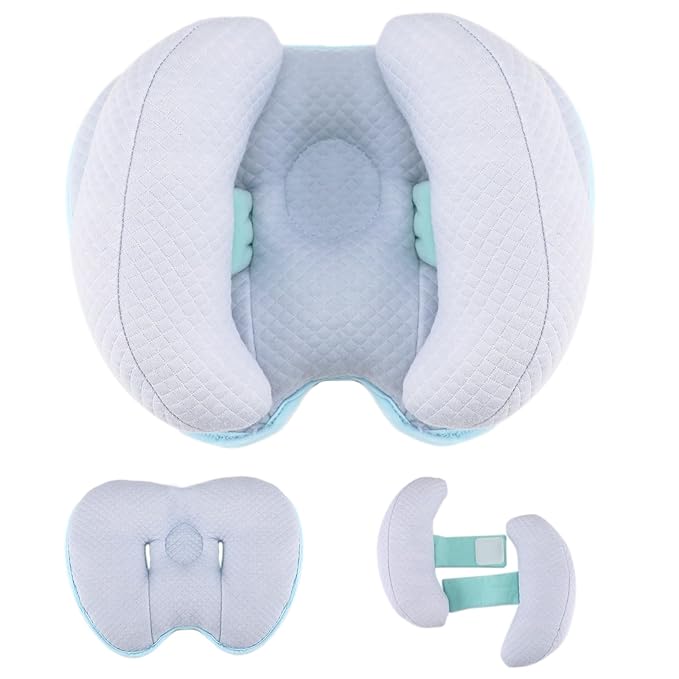 KAKIBLIN Baby Head Neck Support Pillow, 2 in 1 Banana Neck Pillow for Baby, Babies Travel Pillows for Stroller, for Newborn, Adjustable Head Support Pillow for Kids Toddler