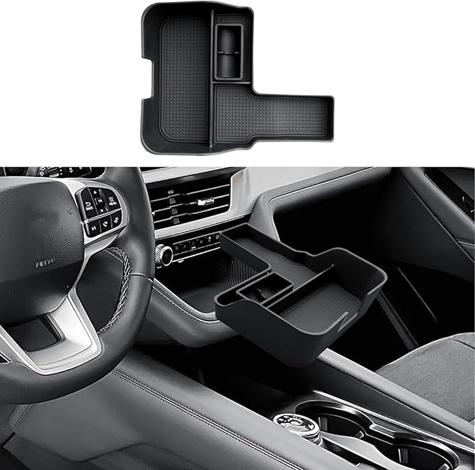ECOZEN 2025 Explorer Center Console Organizer - For 2025 Ford Explorer Console Organizer Storage Tray With Removable Coin Slot - Compatible with 2025 Explorer Interior Accessories ABS - Not For 2026