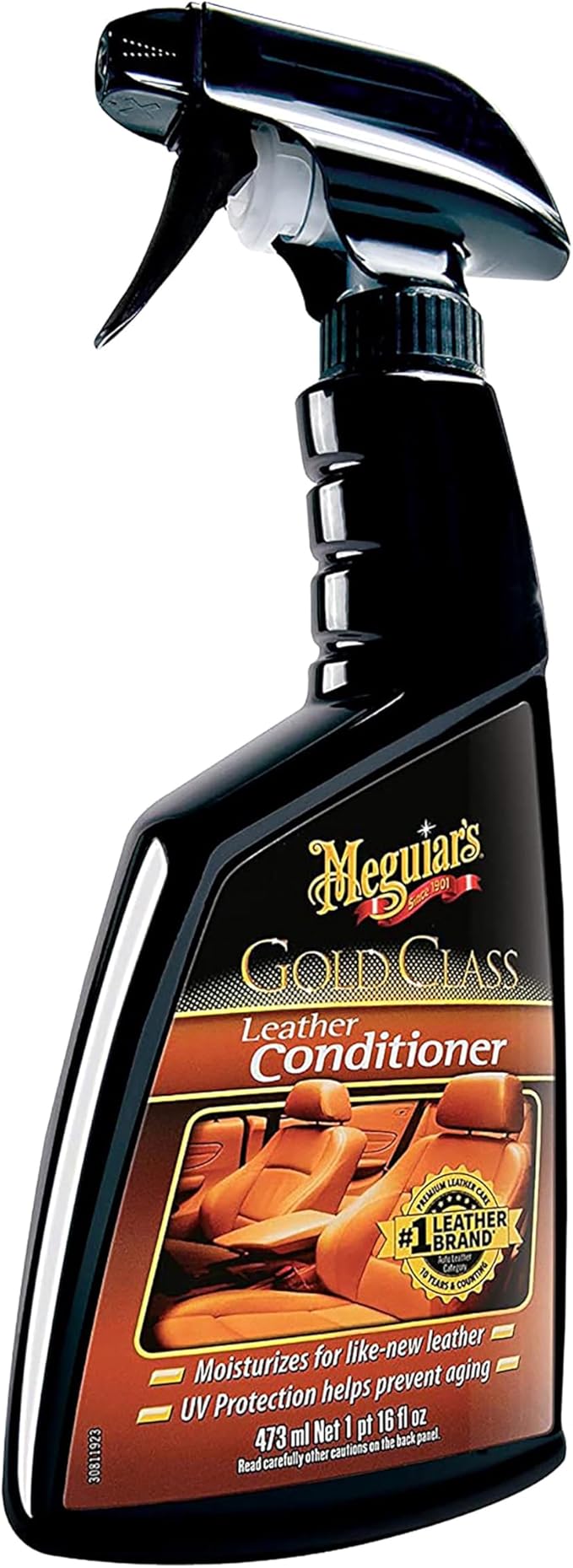 Meguiar's Gold Class Leather Conditioner Spray - Premium Car Leather Conditioner - Protect Your Car's Seats from Cracking, Fading and Drying Out - Keep It Looking and Feeling New, 16 Oz
