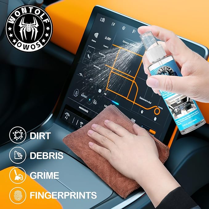 Wontolf Leather Cleaner and Conditioner Non-Toxic Gentle Total Interior Cleaner Car Wash Kit, Leather Boot Care Kit, Safe for Use on Car Interiors, Leather Apparel, Furniture, Sofa, Shoes, Bags