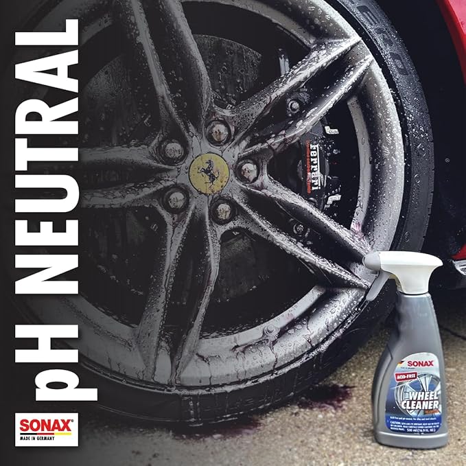 SONAX Wheel Cleaner Full Effect (230200) | Non-Acid Rim Cleaner | Color Changing Wheel-Cleaner-| Brake Dust-Cleaner-| Non-Acid Iron Remover-| (500 ml or 16.9 fl. oz.),(Pack of 2)
