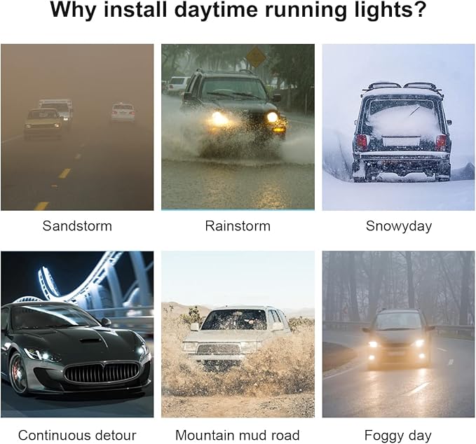 Car Hood Light Strip, 71 Inches Flexible Exterior LED Strip Lights Waterproof Hood Light Daytime Running Light Strip for Cars, Trucks (White)