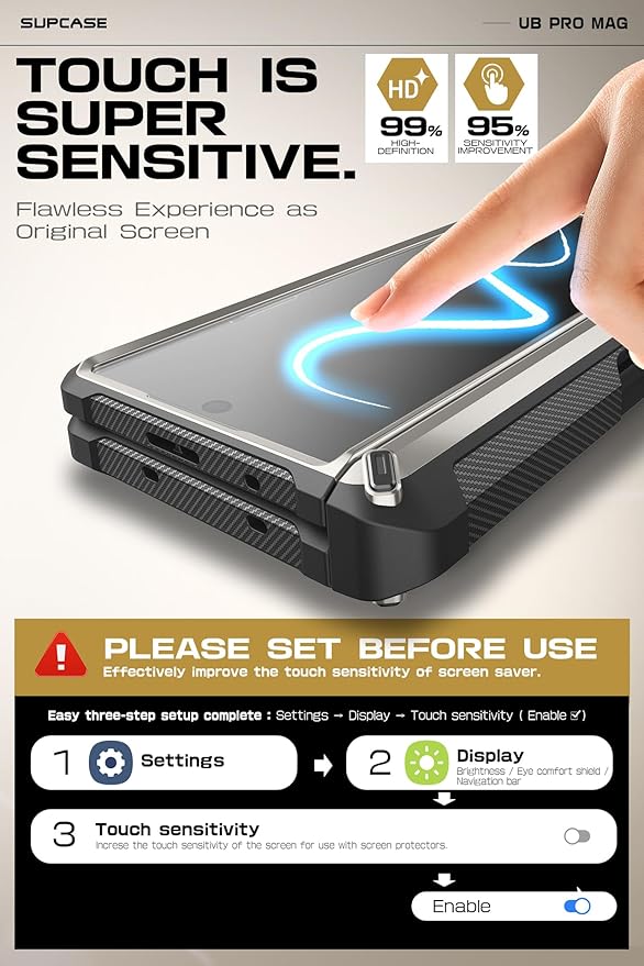 SUPCASE for Z Fold 6 Case with S Pen Holder [UB Pro Mag] [Compatible with MagSafe] [Military Grade Protection] [Built-in Screen Protector & Magnetic Ring Holder] Rugged Shockproof Phone Case, Tigray