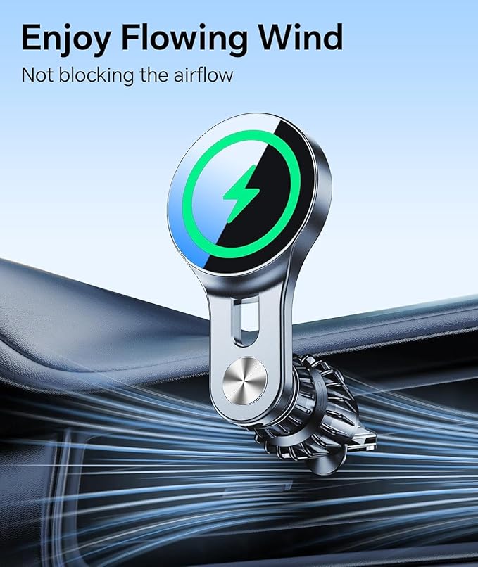 for 15W Magsafe Car Mount Charger【Long Arm】 Magnetic Wireless Car Charger Magsafe Charger Car Accessories Mag Safe Car Mount Holder Vent Magsafe Car Charger Mount for iPhone 16 Pro Max 15 14 13 Plus