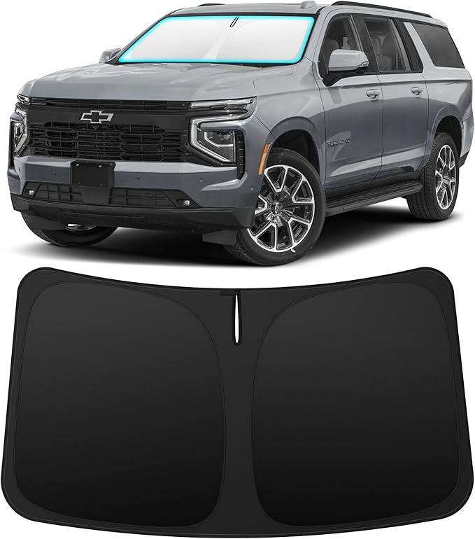 INSAUTO Custom Fit Windshield Sun Shade Accessories for Chevrolet/Chevy Suburban 2021-2026, Foldable Front Window Sunshade, UV & Heat Reflector, Keeps Interior Cool, Includes Storage Bag