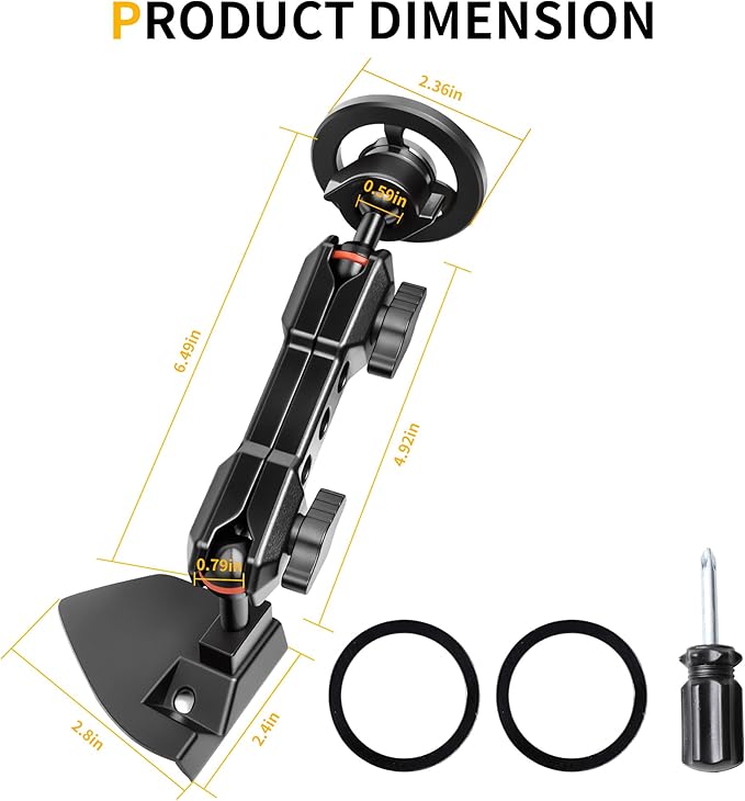 Magnetic Phone Mount Holder for 2018-2023 Jeep Wrangler JL 4XE Gladiator JT, for Magsafe iPhone 12-17 Series Accessories, 360° Adjustable, One-Hand, Off-Road Stable, No Darill Easy to Install