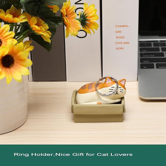 Miniature Cat Figurine kit Mini Resin Statue for Office Desk Figurine Organizer for Nightstand Garden Fairy Accessories Deco Car Dashboard Gift for Cat Lovers