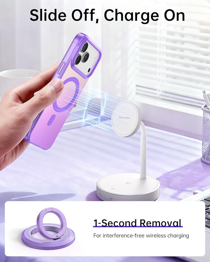 SYNCWIRE for MagSafe Phone Grip, Valentine's Galentine's Day Birthday Gifts for Her Women Mom Girlfriend Best Friends Sister Wife Teen Girl Magnetic Phone Ring Holder Kickstand
