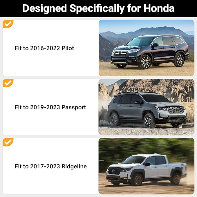 Hellet Center Console Insert Cable Protector Compatible with Honda 2016-2022 Pilot & 2019-2023 Passport & 2017-2023 Ridgeline Accessories Convenient for Mobile Phone Charging