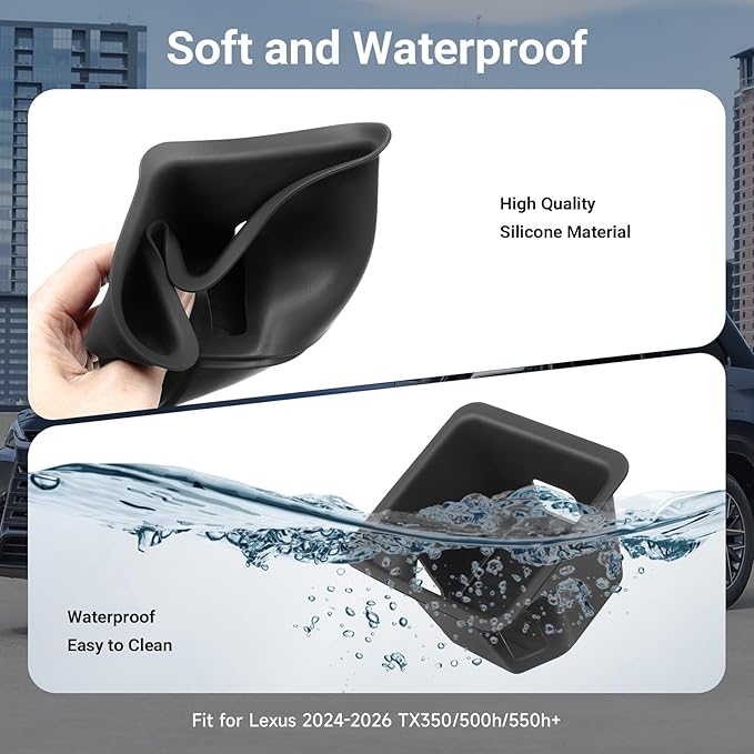 Upgrade 2PCS Cup Holder Compatible with Lexus 2024 2025 2026 TX TX350/500h/550h+ Accessories Insert Cup Sleeve Silicone Material Center Console Organizer