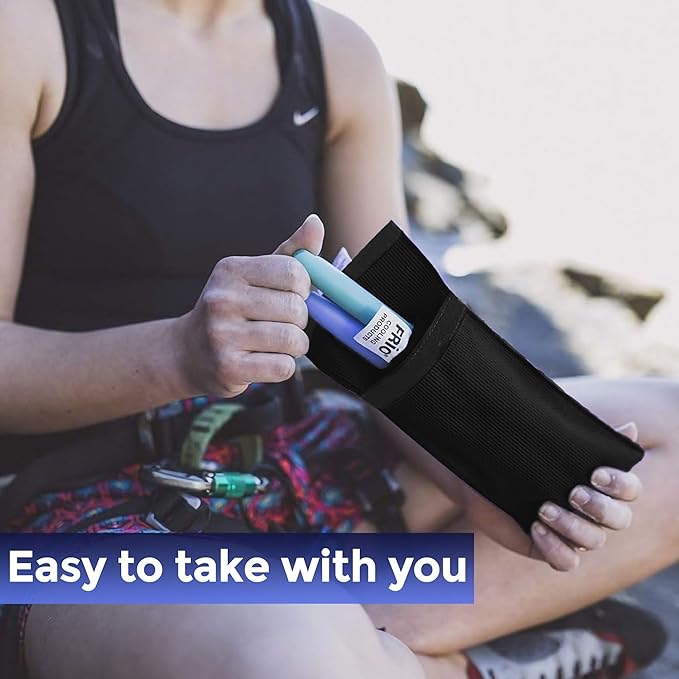 FRIO Cooling Wallet - Insulin Cooler for 45+ Hours of Stress Free On The Go - Black - Duo