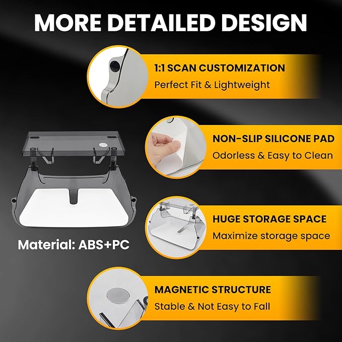 Model Y Juniper Under Screen Storage Organizer 2025-2026/Model 3 Highland 2024-2026, Center Console Organizer Tray Tissue Holder for Tesla Model Y Juniper Accessories, White