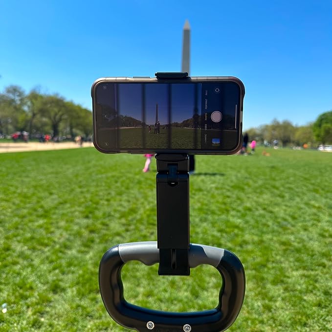 Perilogics Airplane Phone Holder Mount Universal in Flight Hands Free Viewing with Multi-Directional Dual 360 Degree Rotation (Black/Lavender)