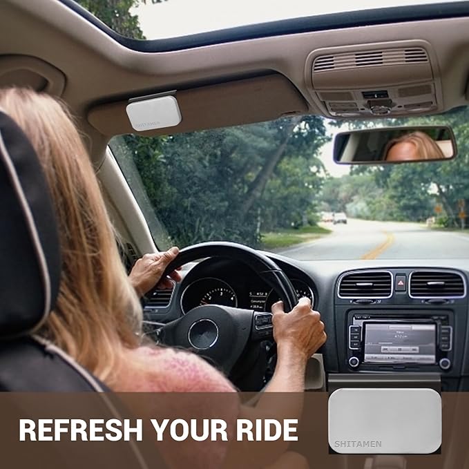 Car Air Freshener, Stone Air Freshener, Automotive Odor Eliminator for Visor Clip- Car Fresheners Long Lasting - CLIP INCLUDED (Cabana/Starter Kit)