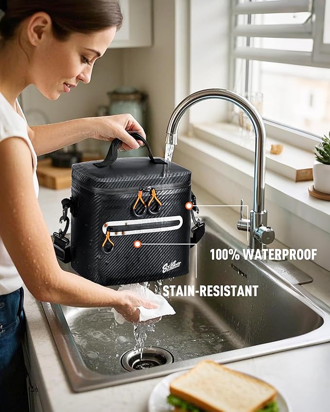 Soft-Sided Cooler Bag, 7/16/30 Can Insulated Lunch Box, Waterproof, Leak-Proof, Portable Lunch Bag for Work, Beach, Drink, Travel, Camping, Picnic