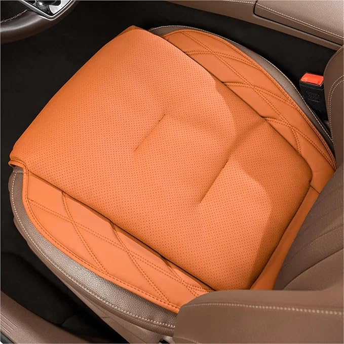 GouDan&Smallstore Leather Car Seat Cushion with Integrated Lumbar Support - Breathable and Ventilated Comfort for All Vehicles(Front seat Cushion B)