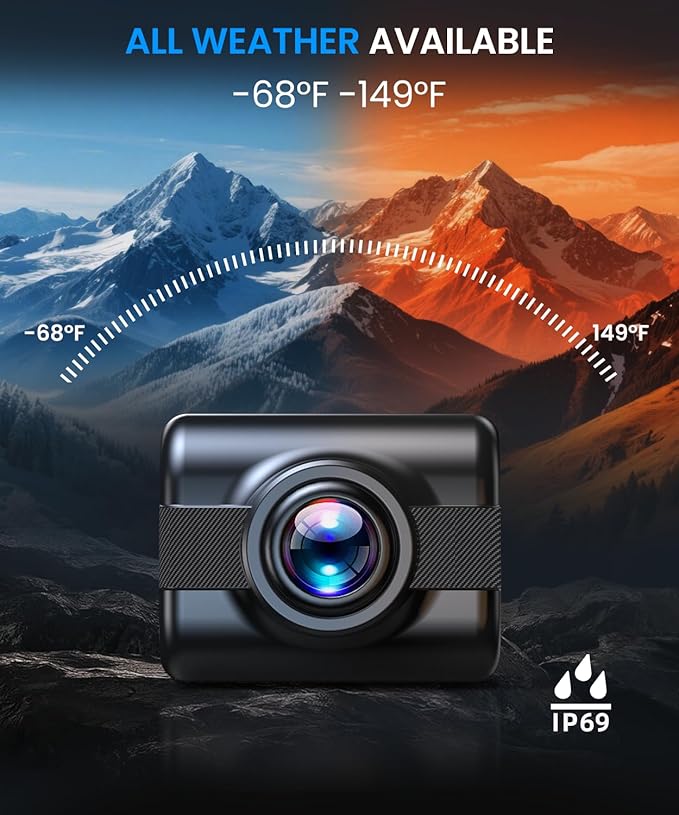 Auto-Vox Rear View Mirror Backup Camera: 4.3'' OEM HD Wireless Backup Camera with Intelligent Light Sensing Display System,IP69 Waterproof, Clear Night Vision Back Up Camera for Car, Truck & Pickup
