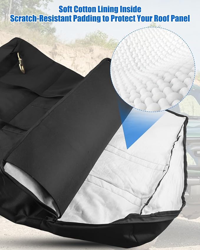 Front Hard Top Storage Bag Compatible with Ford Bronco 2/4 Door 2021 2022 2023, Off-Roading Roof Panel Bag Accessories