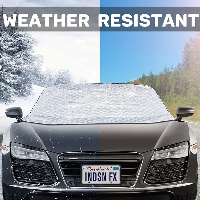 Car Windshield Cover Sun Shade,All Weather Windshield Sunshade Cover Fits Most Cars SUV