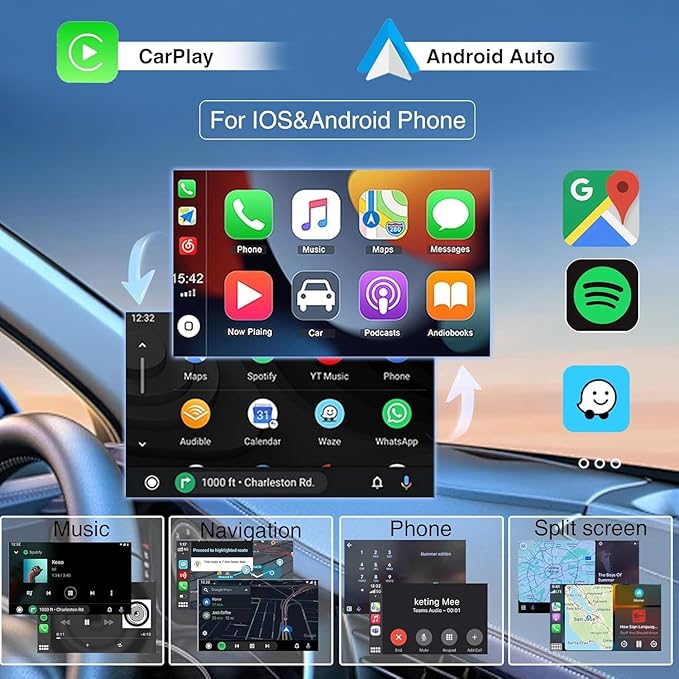 SCUMAXCON 6.5" Car Stereo RCD360 PROII RCD330 Carplay Android Auto Bluetooth USB SD RVC FM for VW Golf MK5 MK6 Passat Jetta CC EOS (Backup Camera Actived)