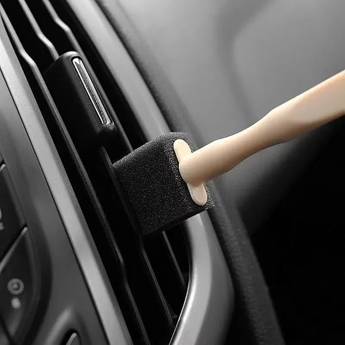 20 PcsCar Air Vent Cleaning Brush, Disposable Car Air Vent Cleaning Sponge Head, Mini Duster for Automotive AC Vents, Dashboard, Keyboard & Blinds