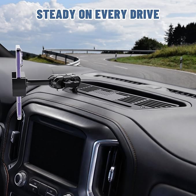 Surfcabin Dash Platform Phone Mount Compatible with 2019 2020 2021 2022 2023 2024 2025 Chevy Silverado & 2019-2021 GMC Sierra 1500 Accessories Metal Cell Phone Holder