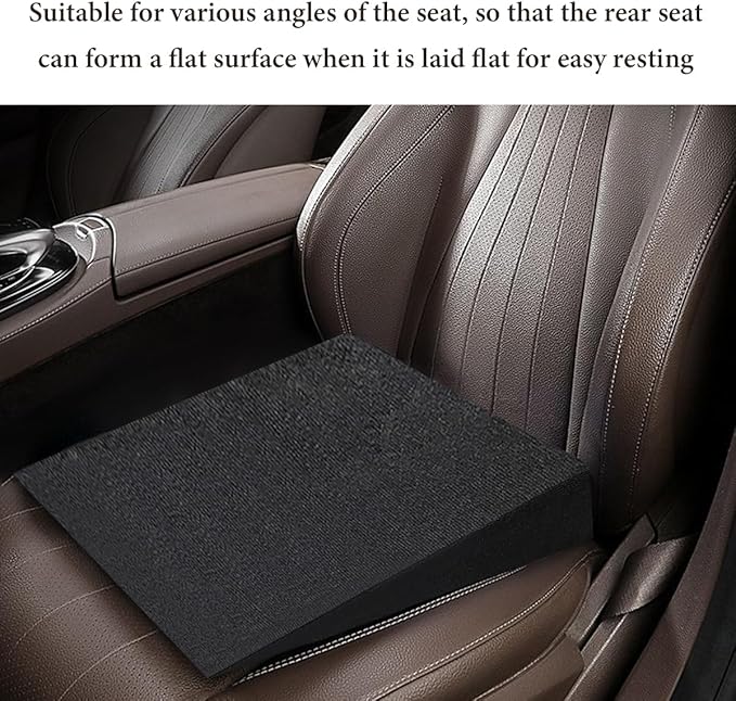 Auto Seat Wedge Leveling Cushion, Truck Driver Heightening Seat Pad Wedge Booster, Angled Design Car Seats Office Chairs Cushion for Sciatica Tailbone Pain Relief